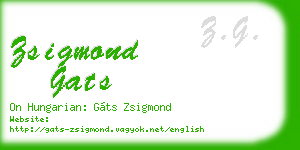 zsigmond gats business card